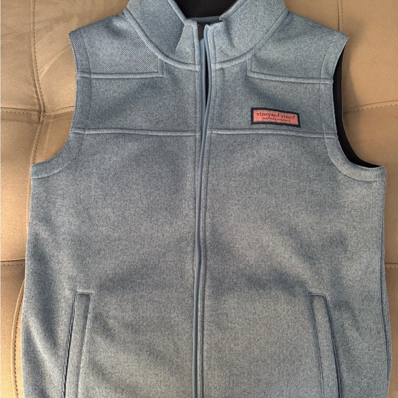 Vineyard Vines Slate Blue Sleeveless Vest - Picture 1 of 3